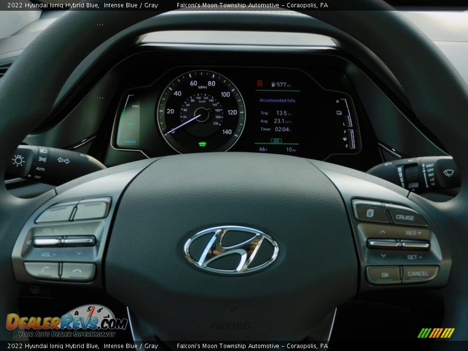 2022 Hyundai Ioniq Hybrid Blue Steering Wheel Photo #19
