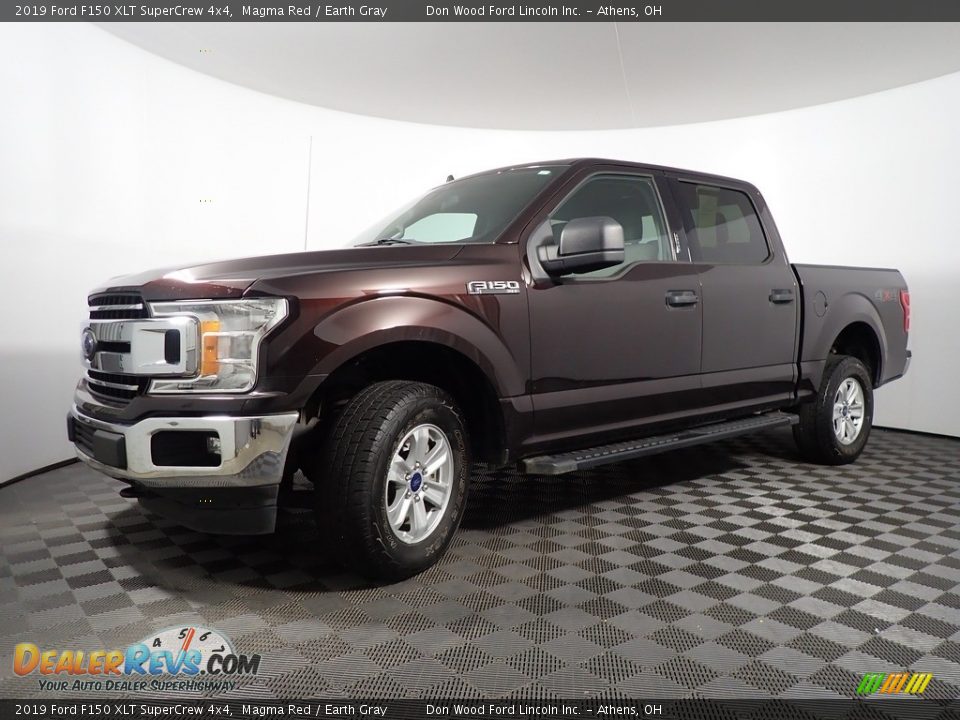 2019 Ford F150 XLT SuperCrew 4x4 Magma Red / Earth Gray Photo #8