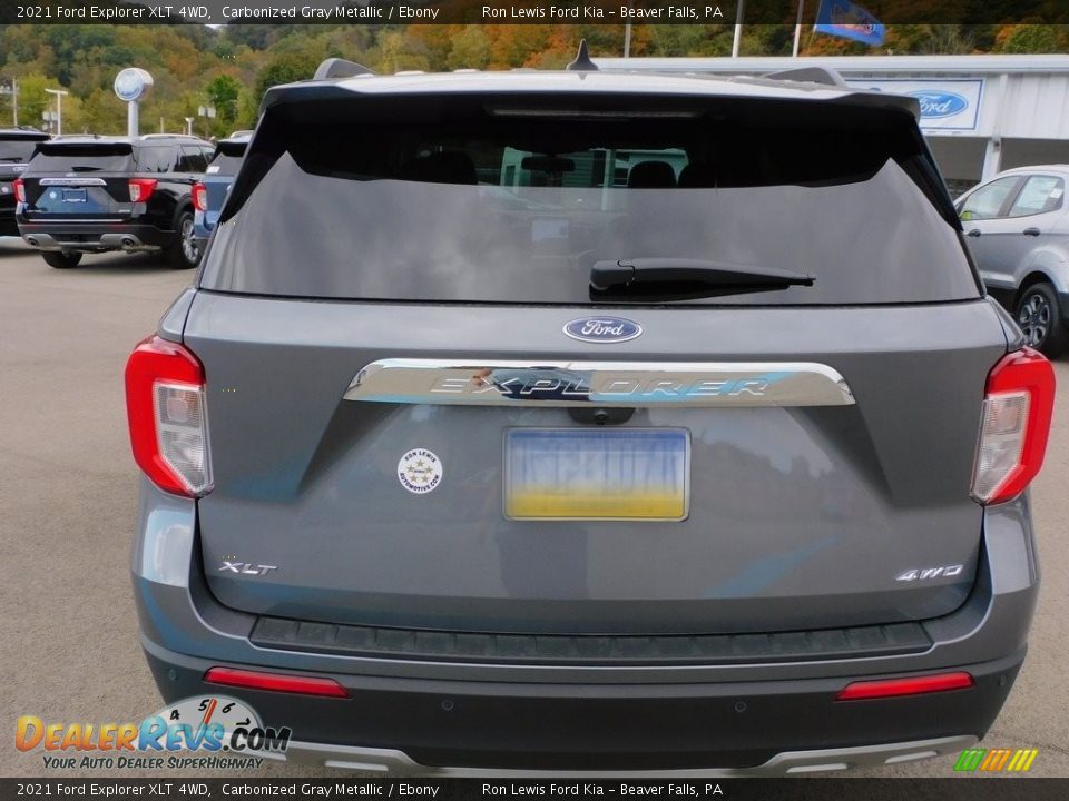2021 Ford Explorer XLT 4WD Carbonized Gray Metallic / Ebony Photo #3
