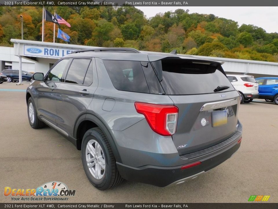 2021 Ford Explorer XLT 4WD Carbonized Gray Metallic / Ebony Photo #5