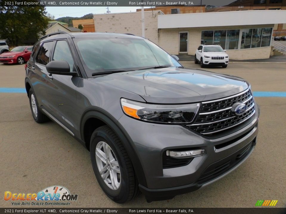 2021 Ford Explorer XLT 4WD Carbonized Gray Metallic / Ebony Photo #9