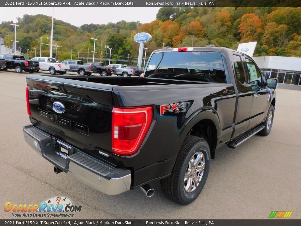 2021 Ford F150 XLT SuperCab 4x4 Agate Black / Medium Dark Slate Photo #2