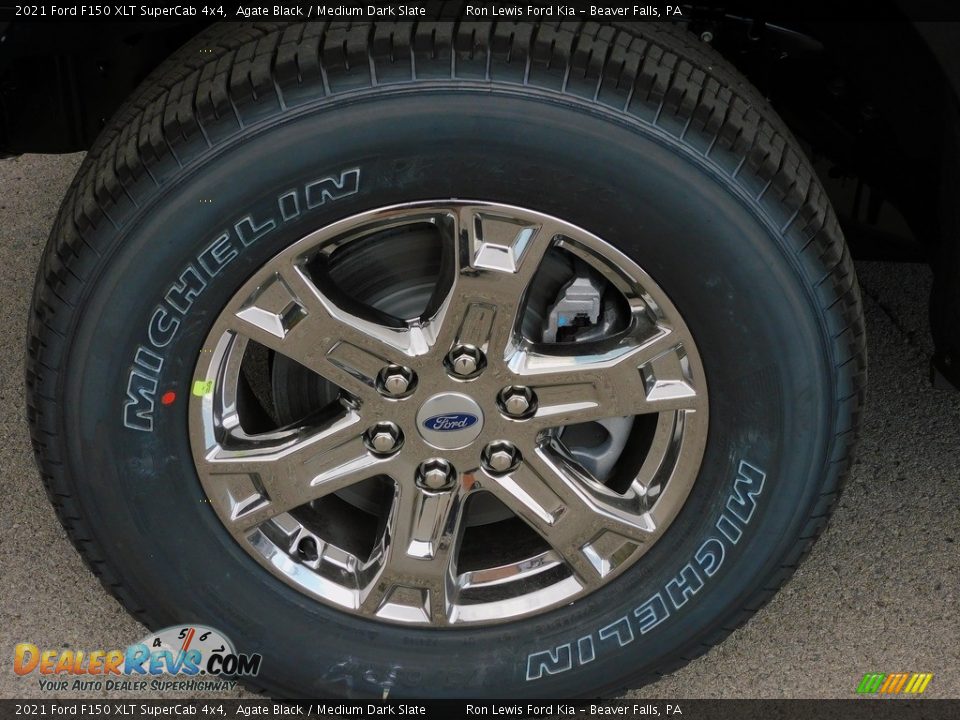 2021 Ford F150 XLT SuperCab 4x4 Agate Black / Medium Dark Slate Photo #10