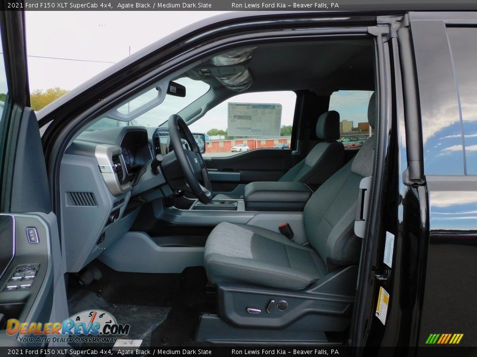 2021 Ford F150 XLT SuperCab 4x4 Agate Black / Medium Dark Slate Photo #11