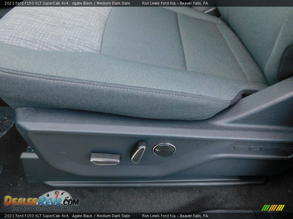 2021 Ford F150 XLT SuperCab 4x4 Agate Black / Medium Dark Slate Photo #12