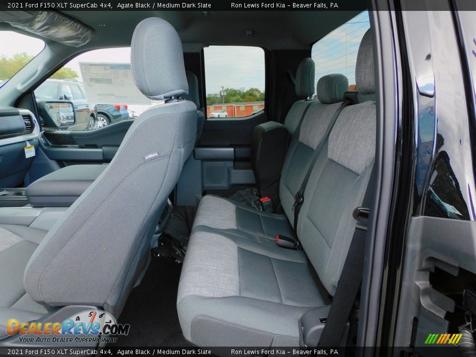 2021 Ford F150 XLT SuperCab 4x4 Agate Black / Medium Dark Slate Photo #13