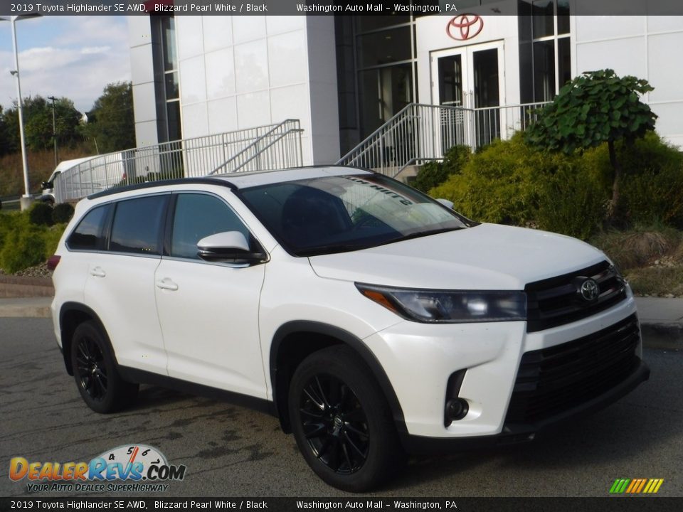 2019 Toyota Highlander SE AWD Blizzard Pearl White / Black Photo #1