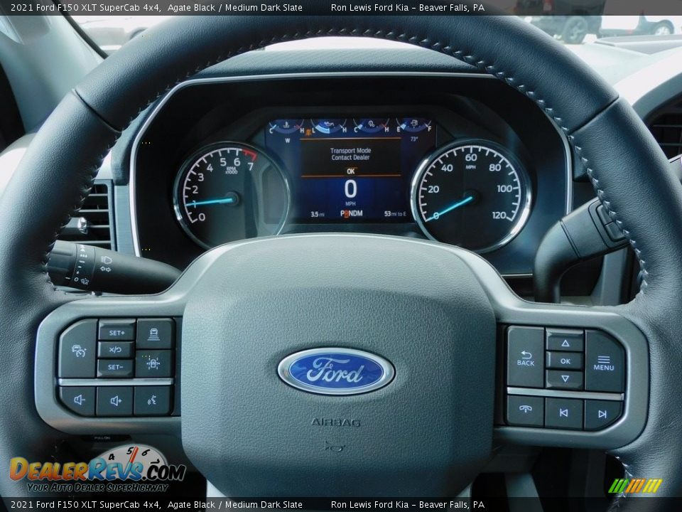 2021 Ford F150 XLT SuperCab 4x4 Agate Black / Medium Dark Slate Photo #19