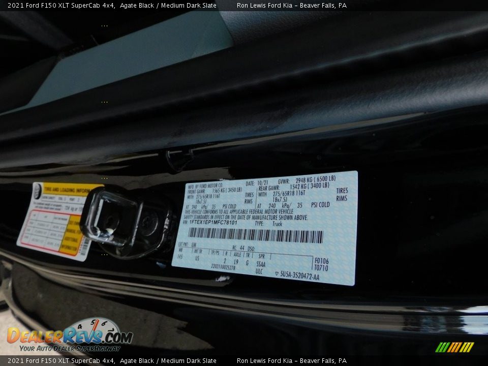 2021 Ford F150 XLT SuperCab 4x4 Agate Black / Medium Dark Slate Photo #20
