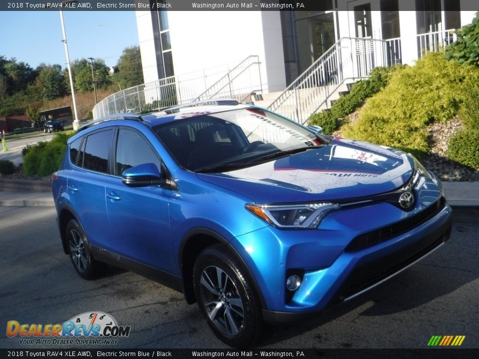2018 Toyota RAV4 XLE AWD Electric Storm Blue / Black Photo #1