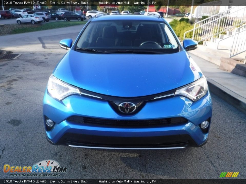 2018 Toyota RAV4 XLE AWD Electric Storm Blue / Black Photo #11