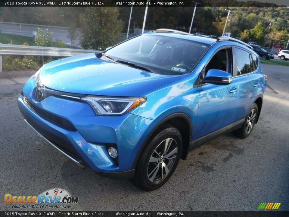 2018 Toyota RAV4 XLE AWD Electric Storm Blue / Black Photo #12