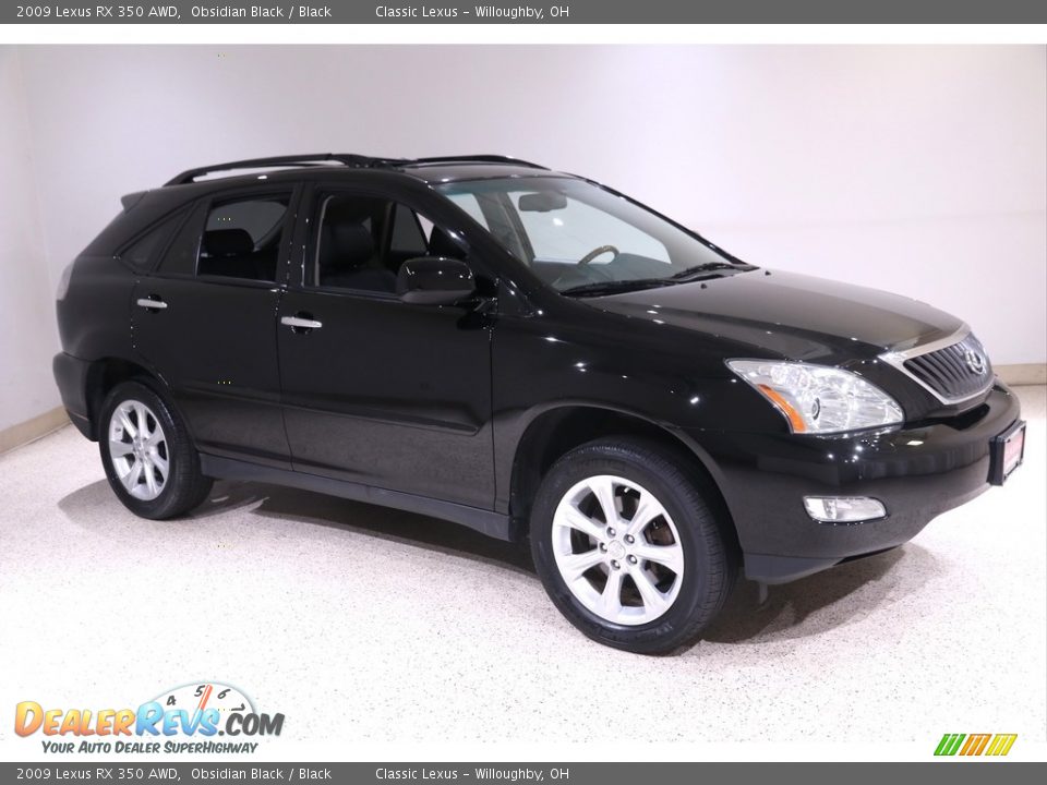 2009 Lexus RX 350 AWD Obsidian Black / Black Photo #1