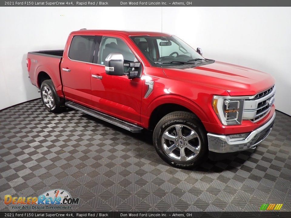 2021 Ford F150 Lariat SuperCrew 4x4 Rapid Red / Black Photo #6