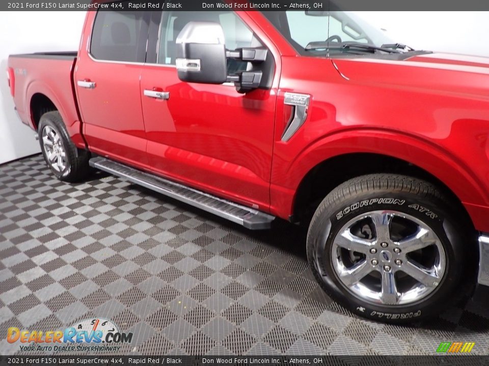 2021 Ford F150 Lariat SuperCrew 4x4 Rapid Red / Black Photo #7