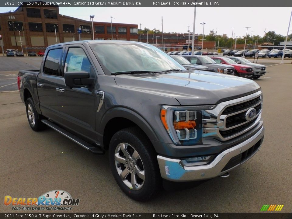 2021 Ford F150 XLT SuperCrew 4x4 Carbonized Gray / Medium Dark Slate Photo #9