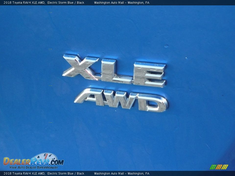 2018 Toyota RAV4 XLE AWD Electric Storm Blue / Black Photo #16