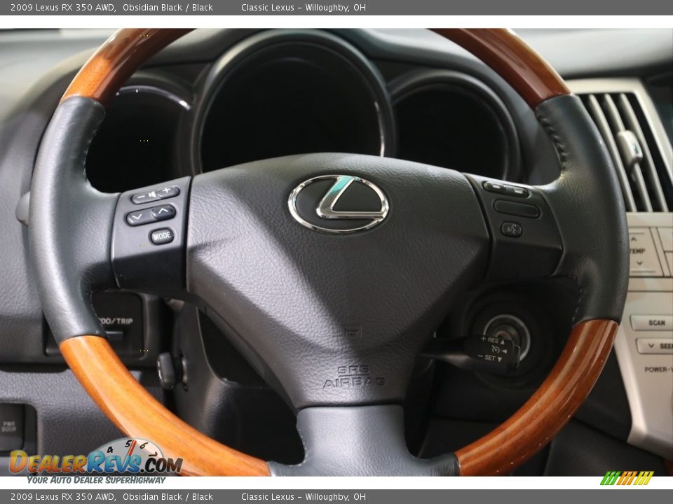 2009 Lexus RX 350 AWD Obsidian Black / Black Photo #7