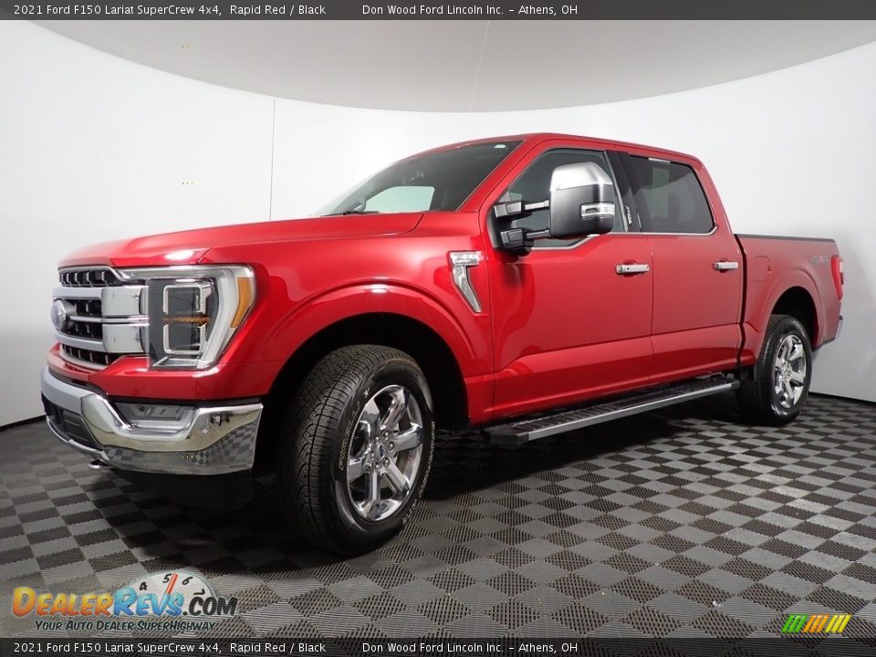 2021 Ford F150 Lariat SuperCrew 4x4 Rapid Red / Black Photo #11