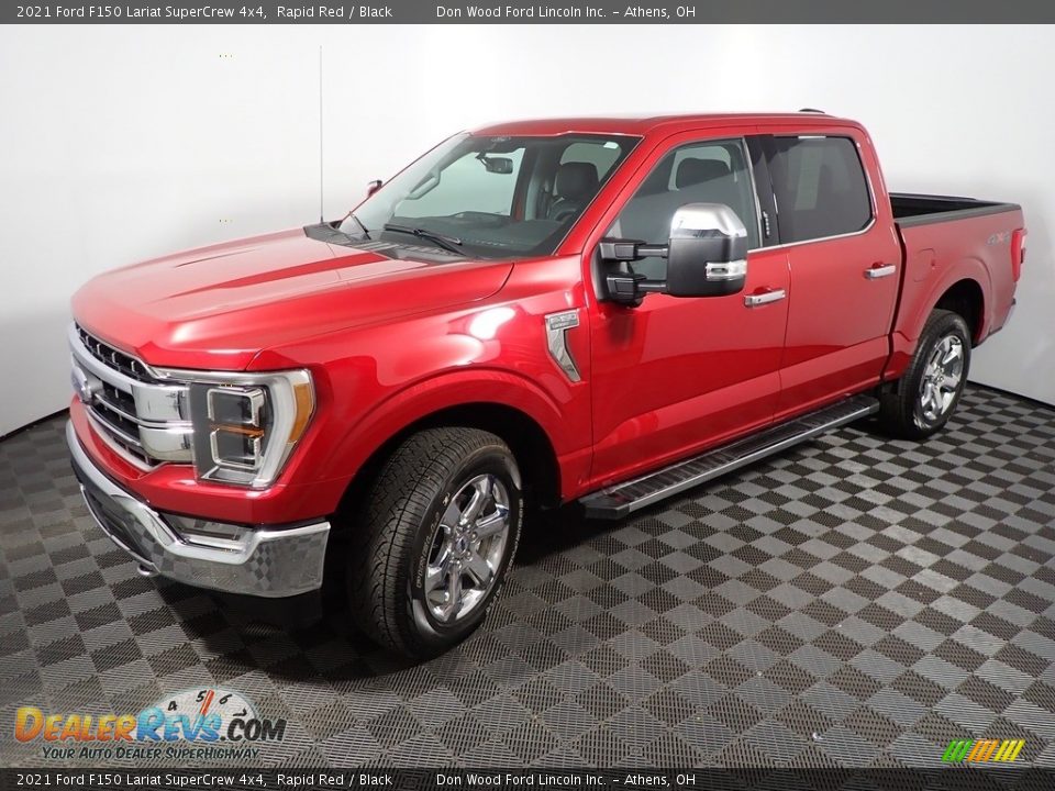 2021 Ford F150 Lariat SuperCrew 4x4 Rapid Red / Black Photo #12