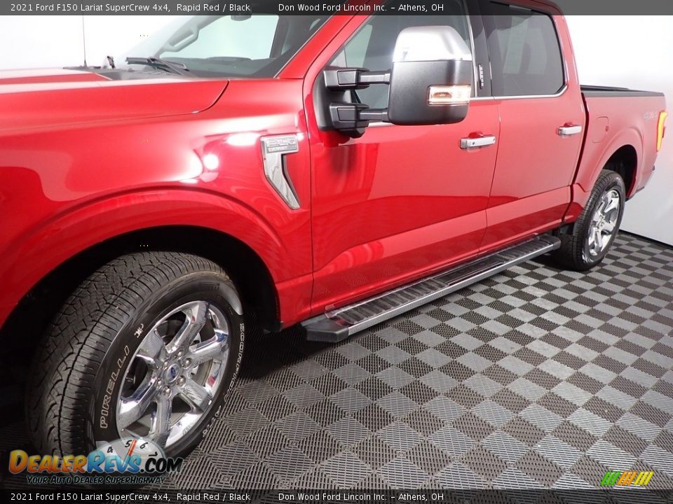 2021 Ford F150 Lariat SuperCrew 4x4 Rapid Red / Black Photo #13