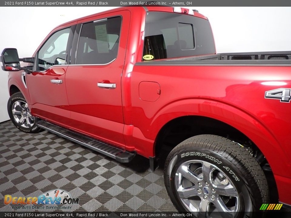 2021 Ford F150 Lariat SuperCrew 4x4 Rapid Red / Black Photo #20