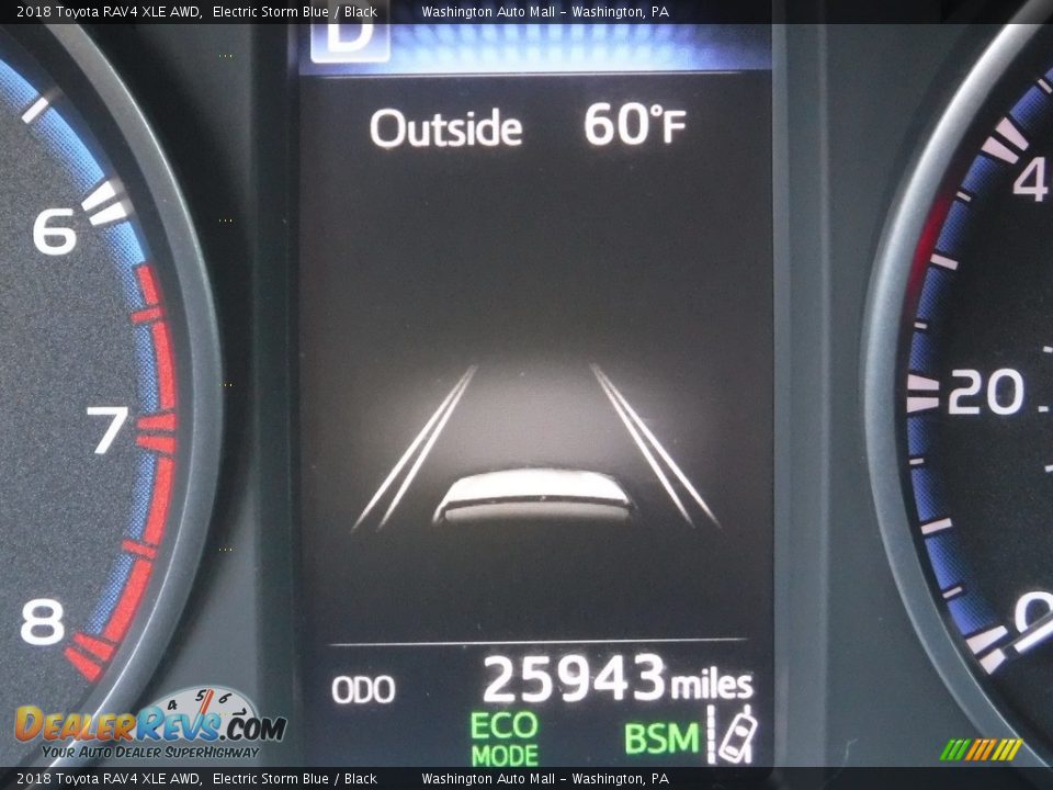 2018 Toyota RAV4 XLE AWD Electric Storm Blue / Black Photo #32