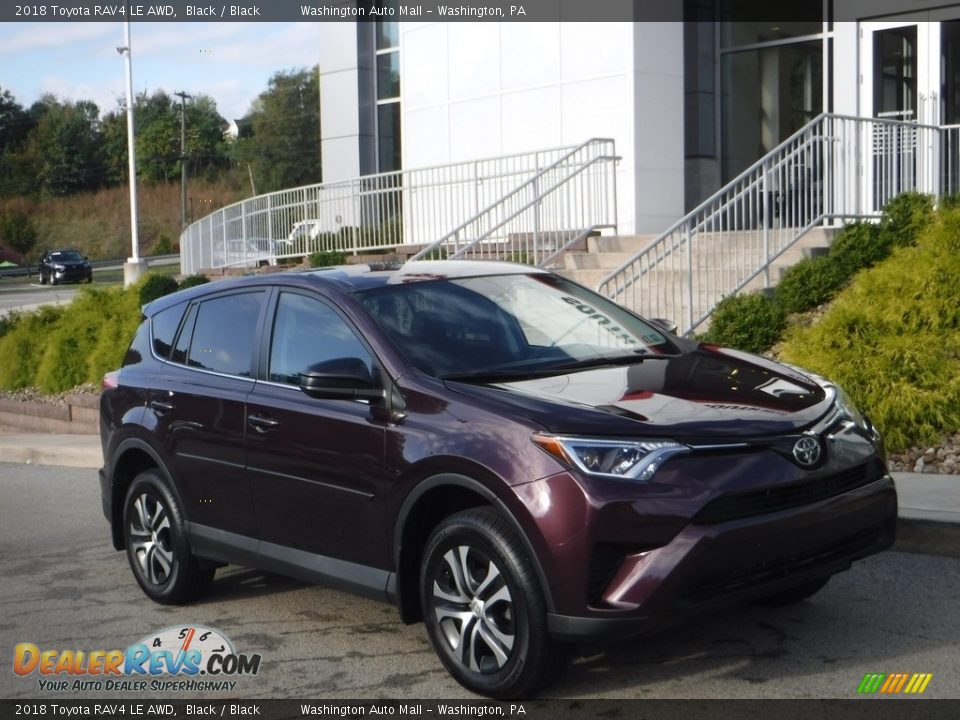 2018 Toyota RAV4 LE AWD Black / Black Photo #1