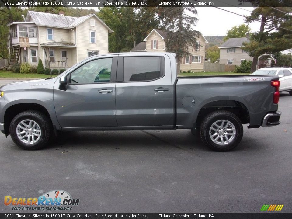 2021 Chevrolet Silverado 1500 LT Crew Cab 4x4 Satin Steel Metallic / Jet Black Photo #6