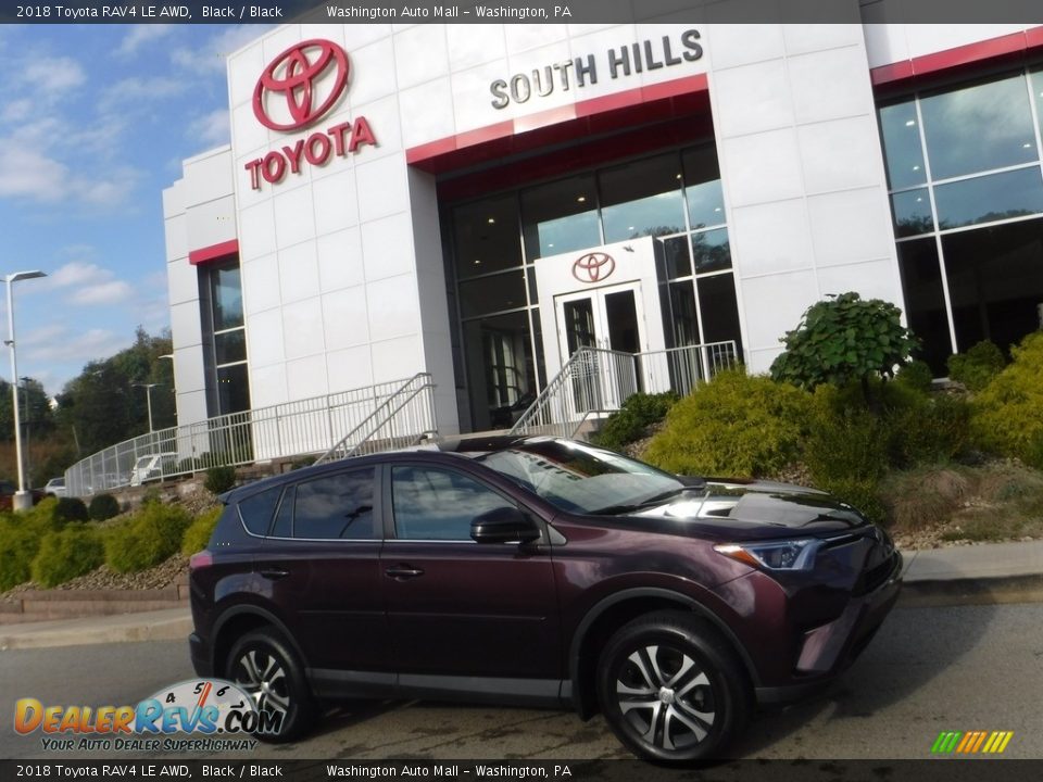 2018 Toyota RAV4 LE AWD Black / Black Photo #2