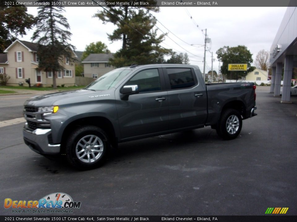 2021 Chevrolet Silverado 1500 LT Crew Cab 4x4 Satin Steel Metallic / Jet Black Photo #7