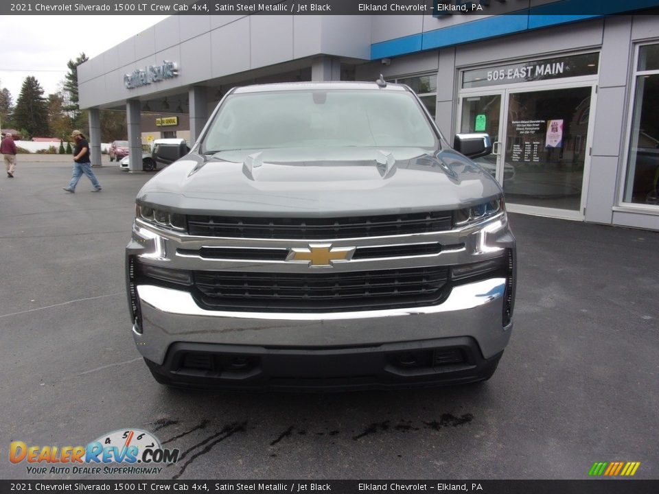 2021 Chevrolet Silverado 1500 LT Crew Cab 4x4 Satin Steel Metallic / Jet Black Photo #8