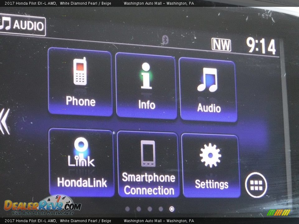 2017 Honda Pilot EX-L AWD White Diamond Pearl / Beige Photo #4
