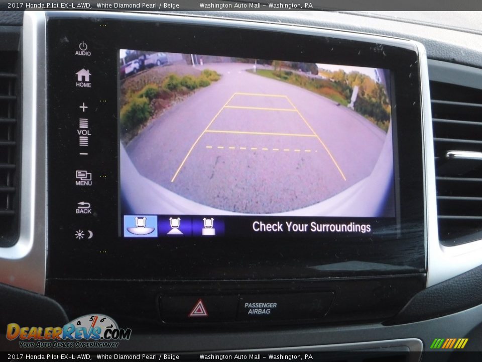 2017 Honda Pilot EX-L AWD White Diamond Pearl / Beige Photo #6