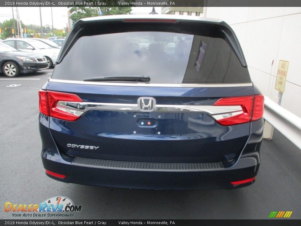 2019 Honda Odyssey EX-L Obsidian Blue Pearl / Gray Photo #4