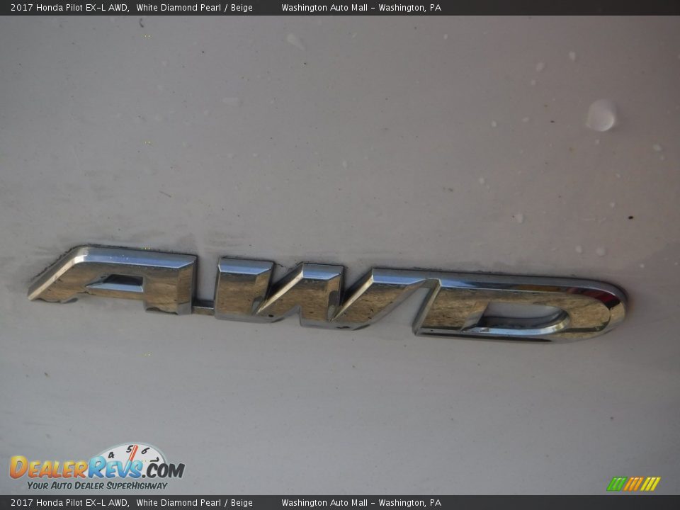 2017 Honda Pilot EX-L AWD White Diamond Pearl / Beige Photo #15