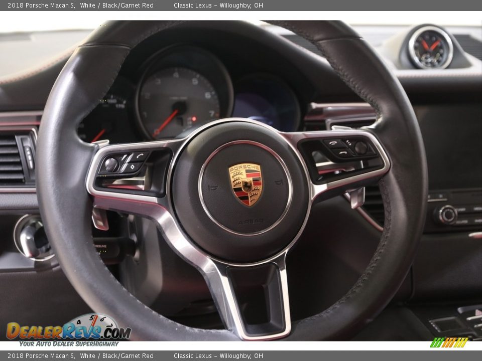 2018 Porsche Macan S White / Black/Garnet Red Photo #7