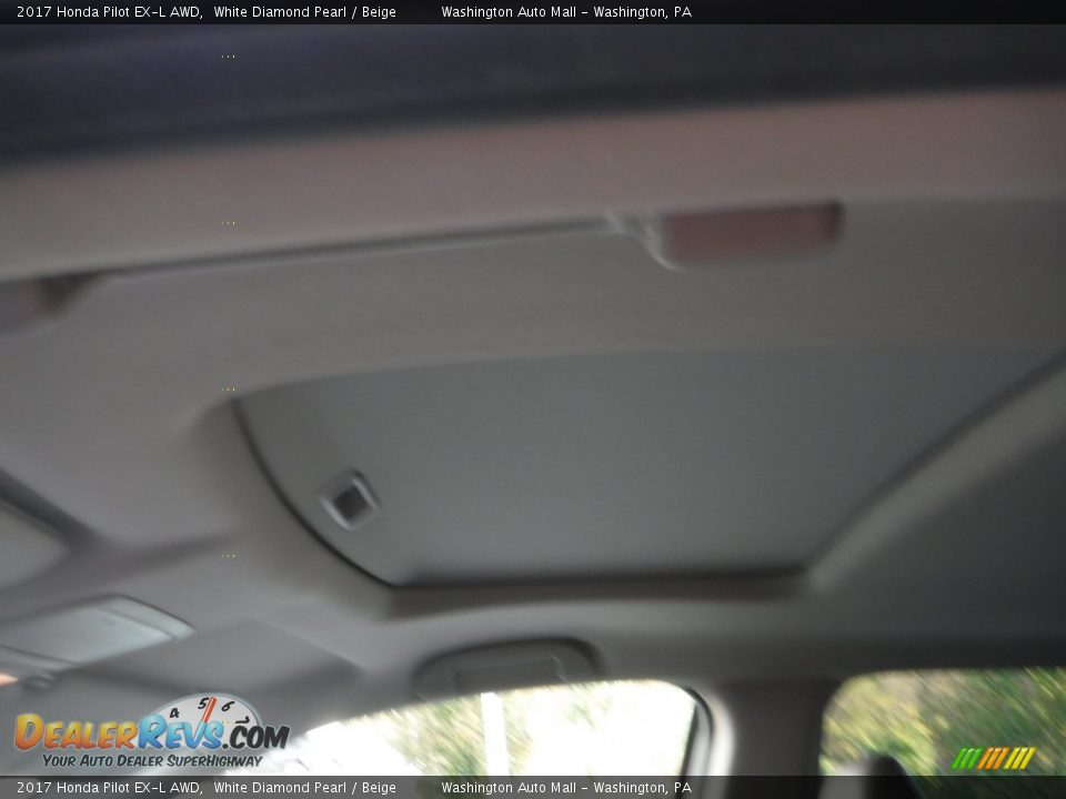 2017 Honda Pilot EX-L AWD White Diamond Pearl / Beige Photo #16