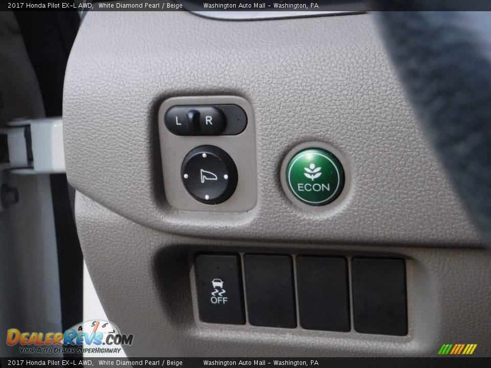 2017 Honda Pilot EX-L AWD White Diamond Pearl / Beige Photo #21