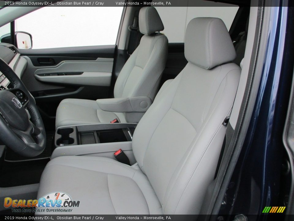 2019 Honda Odyssey EX-L Obsidian Blue Pearl / Gray Photo #12