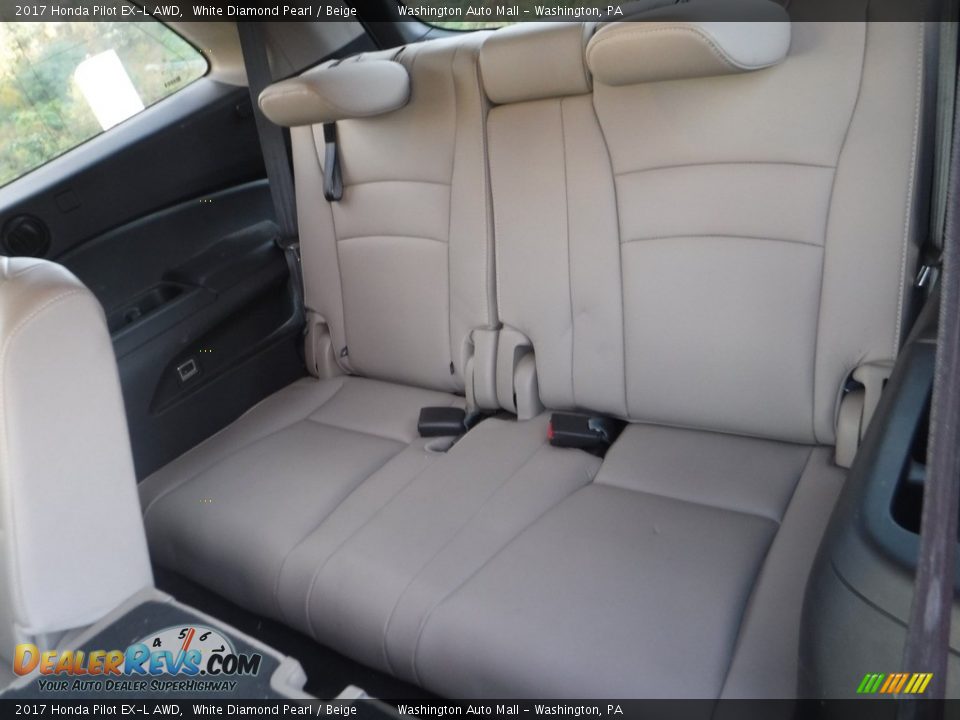 2017 Honda Pilot EX-L AWD White Diamond Pearl / Beige Photo #24