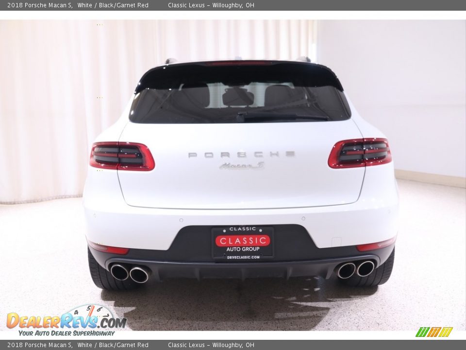 2018 Porsche Macan S White / Black/Garnet Red Photo #19