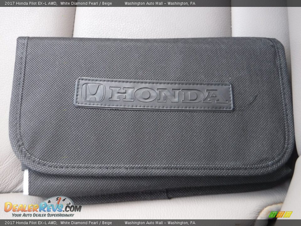 2017 Honda Pilot EX-L AWD White Diamond Pearl / Beige Photo #27