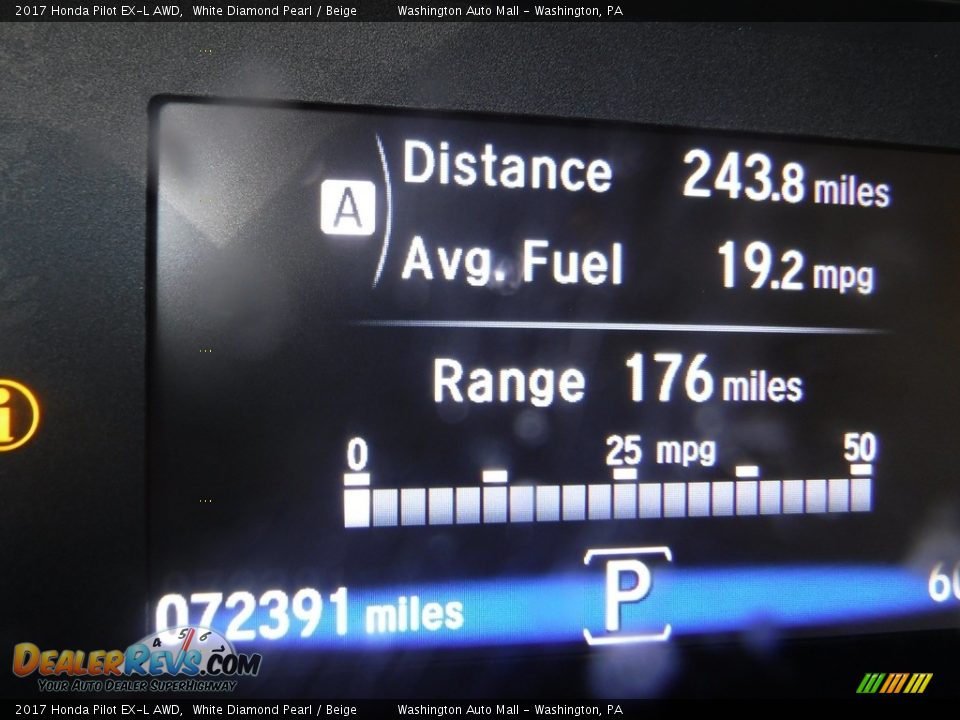 2017 Honda Pilot EX-L AWD White Diamond Pearl / Beige Photo #30