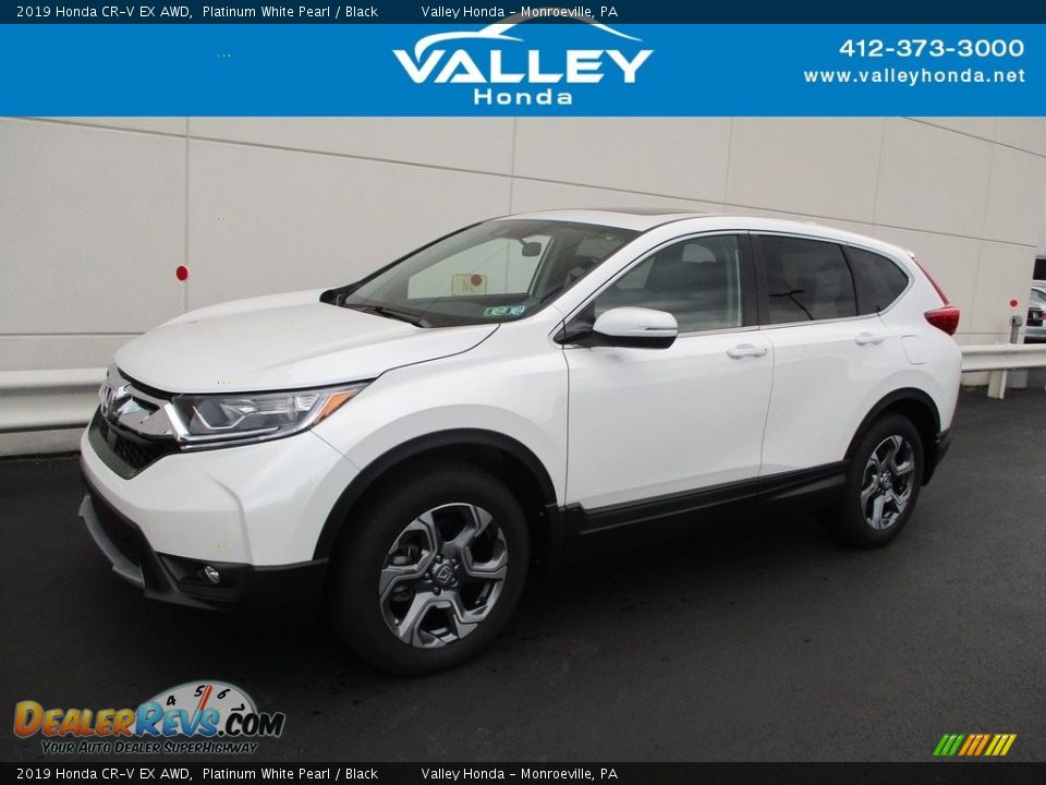 2019 Honda CR-V EX AWD Platinum White Pearl / Black Photo #1