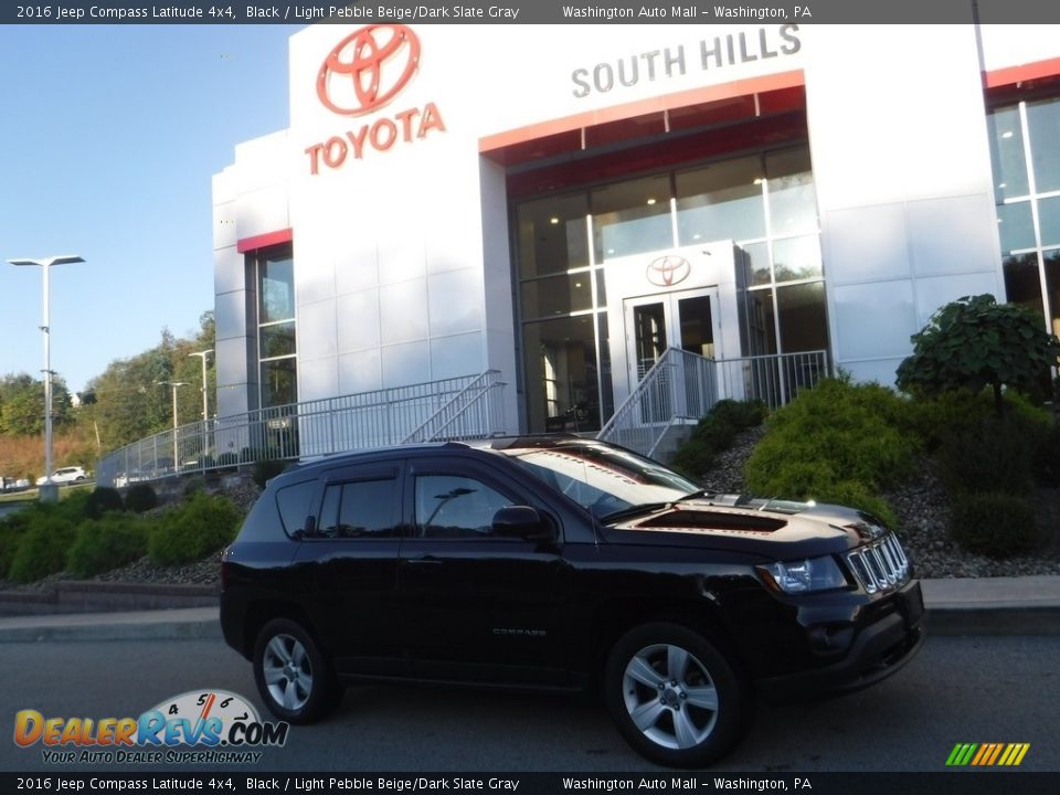 2016 Jeep Compass Latitude 4x4 Black / Light Pebble Beige/Dark Slate Gray Photo #2