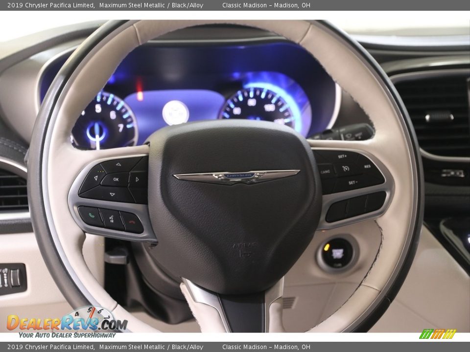 2019 Chrysler Pacifica Limited Maximum Steel Metallic / Black/Alloy Photo #7