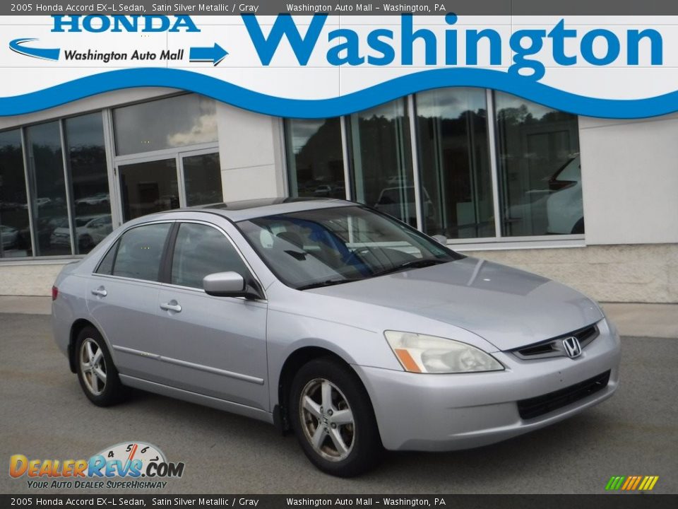 2005 Honda Accord EX-L Sedan Satin Silver Metallic / Gray Photo #1