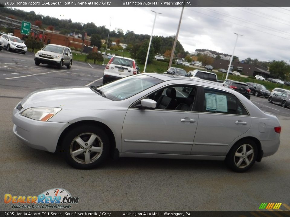 2005 Honda Accord EX-L Sedan Satin Silver Metallic / Gray Photo #6