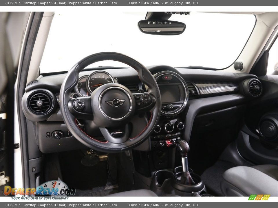 2019 Mini Hardtop Cooper S 4 Door Pepper White / Carbon Black Photo #6